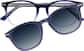 Front view of Polarized Magnetic Clip On Square Glasses 504316 in Blue thumbnail