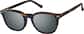 Angle view of Polarized Magnetic Clip On Square Glasses 504325 in Tortoiseshell thumbnail