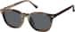 Angle view of Polarized Magnetic Clip On Square Glasses 504415 in Brown thumbnail