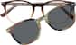 Front view of Polarized Magnetic Clip On Square Glasses 504415 in Brown thumbnail