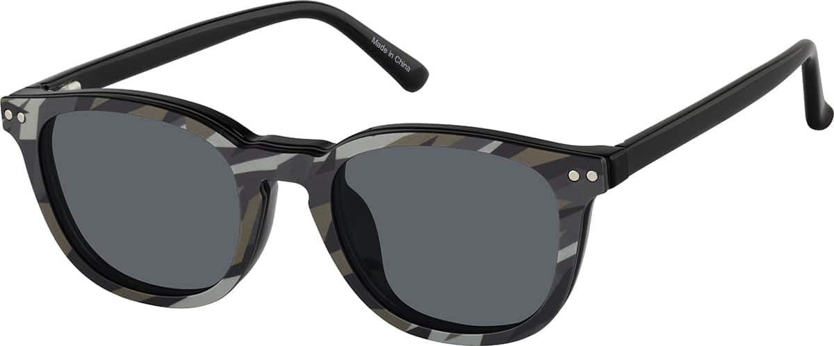 Brown Polarized Magnetic Clip On Square Glasses #504415 | Zenni