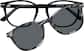 Front view of Polarized Magnetic Clip On Square Glasses 504421 in Black thumbnail