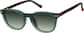 Angle view of Polarized Magnetic Clip On Square Glasses 504424 in Green thumbnail