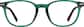 Front view without clip-on of Polarized Magnetic Clip On Square Glasses 504424 in Green thumbnail