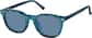 Angle view of Polarized Magnetic Clip On Square Glasses 504436 in Blue thumbnail