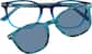 Front view of Polarized Magnetic Clip On Square Glasses 504436 in Blue thumbnail