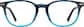 Front view without clip-on of Polarized Magnetic Clip On Square Glasses 504436 in Blue thumbnail
