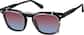 Angle view of Vintage Square Clip On Glasses 504521 in Black thumbnail