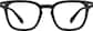 Front view without clip-on of Vintage Square Clip On Glasses 504521 in Black thumbnail