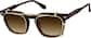 Angle view of Lunettes vintage carrées à clip 504525 in Écaille de tortue thumbnail