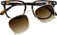 Front view of Lunettes vintage carrées à clip 504525 in Écaille de tortue thumbnail