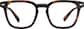 Front view without clip-on of Lunettes vintage carrées à clip 504525 in Écaille de tortue thumbnail