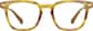 Front view without clip-on of Vintage Square Clip On Glasses 504539 in Blonde Tortoise thumbnail