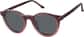 Angle view of Round Magnetic Clip-On Sunglasses 504715 in Brown  thumbnail