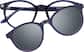 Front view of Round Magnetic Clip-On Sunglasses 504716 in Navy thumbnail