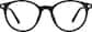 Front view without clip-on of Round Magnetic Clip-On Sunglasses 504721 in Black  thumbnail