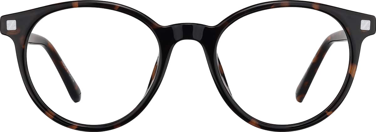 Black/Tortoiseshell Round Magnetic Clip-On Sunglasses #504725