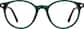 Front view without clip-on of Round Magnetic Clip-On Sunglasses 504734 in Green/Tortoiseshell  thumbnail