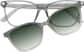 Front view of Cat-Eye Magnetic Clip-On Sunglasses 504912 in Gray thumbnail