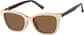 Angle view of Lunettes de soleil magnétiques Clip solaire en forme d’œil de chat 504915 in Brun thumbnail