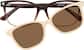 Front view of Lunettes de soleil magnétiques Clip solaire en forme d’œil de chat 504915 in Brun thumbnail