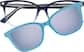 Front view of Cat-Eye Magnetic Clip-On Sunglasses 504916 in Navy thumbnail