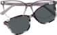 Front view of Cat-Eye Magnetic Clip-On Sunglasses 504917 in Violet  thumbnail