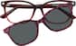 Front view of Lentes de Sol magnéticas Clip-On estilo ojo de gato 504918 in Rojo thumbnail