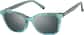 Angle view of Lunettes de soleil magnétiques Clip solaire en forme d’œil de chat 504924 in Verte thumbnail