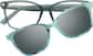 Front view of Lunettes de soleil magnétiques Clip solaire en forme d’œil de chat 504924 in Verte thumbnail