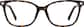 Front view without clip-on of Cat-Eye Magnetic Clip-On Sunglasses 504925 in Tortoiseshell thumbnail