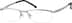 Titanium Rectangle Glasses 521611 in Silver