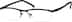 Titanium Rectangle Glasses 521621 in Black