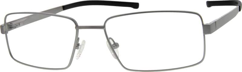 Silver Titanium Rectangle Glasses #522011 | Zenni Optical