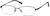 Angle view of Titanium Rectangle Glasses 523321 in Black thumbnail
