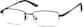 Angle view of Titanium Rectangle Glasses 523321 in Black thumbnail