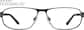 Front view of Titanium Aviator Glasses 523721 in Black thumbnail