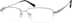 Titanium Rectangle Glasses 524111 in Silver
