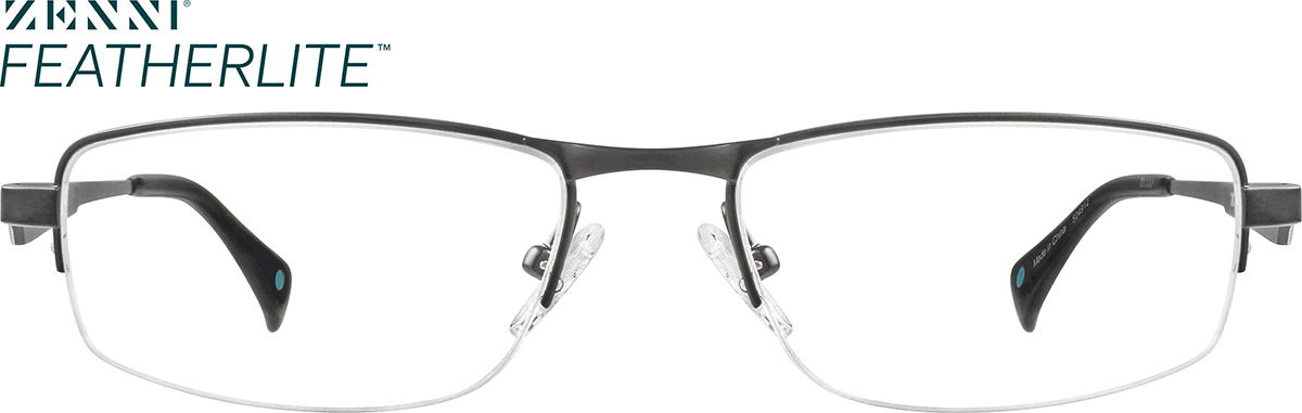 Gray Titanium Rectangle Glasses