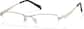Angle view of Titanium Rectangle Glasses 524914 in Gold thumbnail