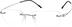 Titanium Rimless Glasses 525311 in Silver