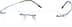 Titanium Rimless Glasses 525316 in Blue