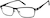 Angle view of Titanium Rectangle Glasses 525721 in Black thumbnail