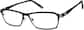 Angle view of Titanium Rectangle Glasses 525721 in Black thumbnail