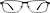 Front view of Titanium Rectangle Glasses 525721 in Black thumbnail