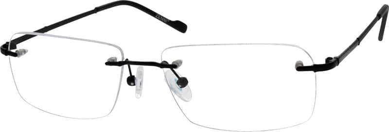 Black Titanium Rimless Glasses #526621 | Zenni Optical
