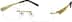 Titanium Rimless Glasses 527914 in Gold