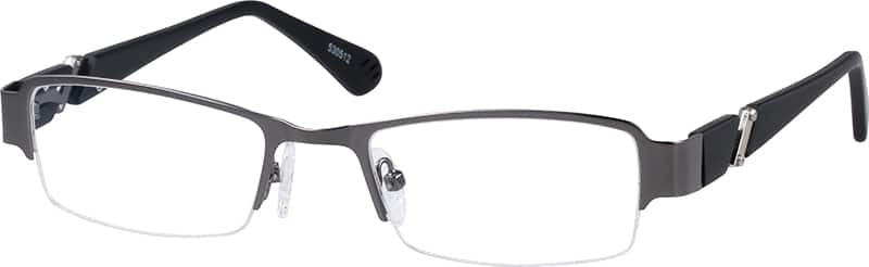 Angle view of Rectangle Glasses 530512 in Gray