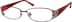Rectangle Glasses 531018 in Red
