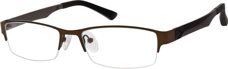 Angle view of Rectangle Glasses 531315 in Brown